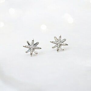 North Star Silver Stud Earrings